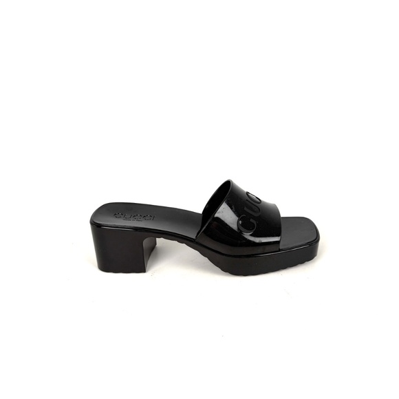 GUCCI Rubber Black Platform Slide Sandals 36, 6 - Picture 14 of 14
